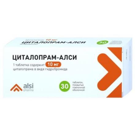 ЦИТАЛОПРАМ АЛСИ табл. п/о плен. 10 мг №30