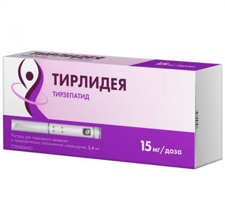 ТИРЛИДЕЯ р-р д/инъекц. п/к 15 мг шприц-ручка 2,4 мл №1 + 4 иглы