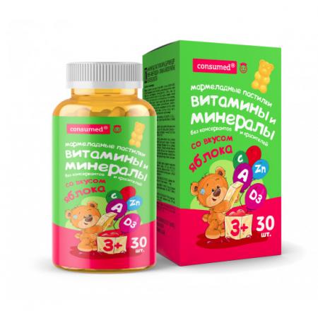 МИШКИ ВИТАМИНЫ И МИНЕРАЛЫ КОНСУМЕД пастилки 3+ №30