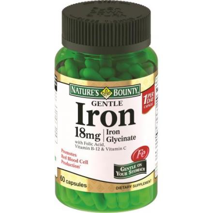 НЭЙЧЕС БАУНТИ (NATURE`S BOUNTY) ЛЕГКОДОСТУПНОЕ ЖЕЛЕЗО капс. №60