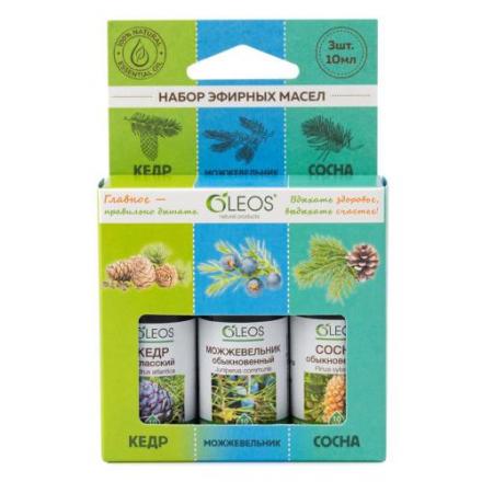 МАСЛО ЭФИРНОЕ НАБОР ОЛЕОС 10 мл кедр/можжевельник/сосна №3