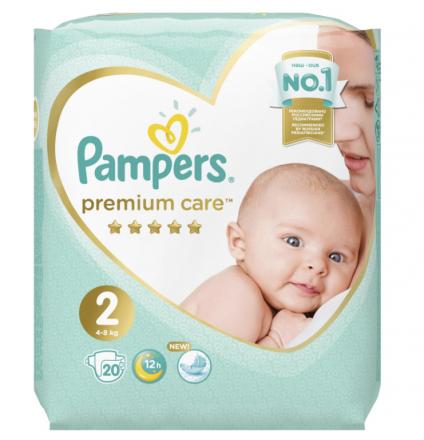 ПАМПЕРС ПОДГУЗНИКИ ДЕТСКИЕ ПРЕМИУМ 4-8 кг №20