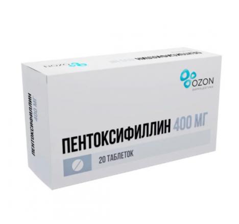ПЕНТОКСИФИЛЛИН ОЗОН табл. пролонг. п/о 400 мг №20