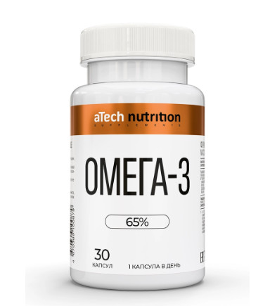 ATECH NUTRITION ОМЕГА-3 65% капс. 1350 мг №30