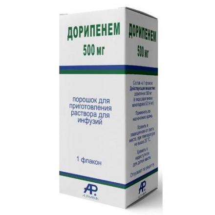 ДОРИПЕНЕМ пор. д/приг. инф. 500 мг фл. №1