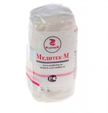 БИНТ ЭЛАСТИЧНЫЙ МЕДИТЕК с застежкой 8см х 4м