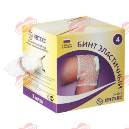 БИНТ ТРУБЧАТЫЙ ЭЛАСТИЧНЫЙ ИНТЕКС 3м №4