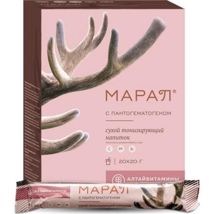 МАРАЛ С ПАНТОГЕМАТОГЕНОМ пор д/приг.р-ра внутрь тонизирующ. 20 гр №20