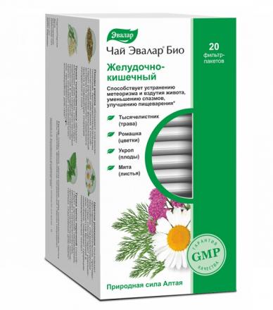 ЧАЙ БИО ЭВАЛАР ЖЕЛУДОЧНО-КИШЕЧНЫЙ ф/п №20