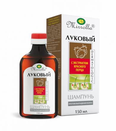 МИРРОЛЛА ЛУКОВЫЙ ШАМПУНЬ 150 мл с красным перцем