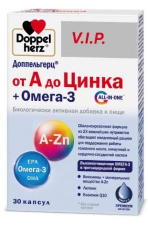 ДОППЕЛЬГЕРЦ VIP ОТ А ДО ЦИНКА + ОМЕГА 3 капс. №30