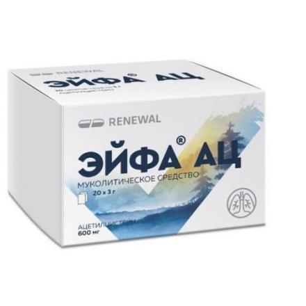 ЭЙФА АЦ гран. д/приг. р-ра внутрь 600 мг пак.-саше 3 гр №20