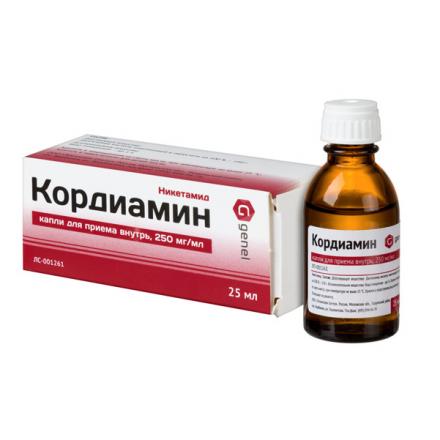 КОРДИАМИН ТЕХНОПАРК капли внутр. 25% фл.- кап. 25 мл