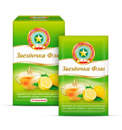 ЗВЕЗДОЧКА ФЛЮ лимон пор д/приг.р-ра внутрь №10