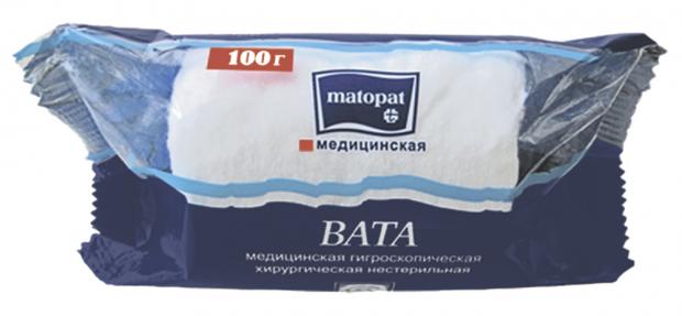 ВАТА ГИГИЕНИЧЕСКАЯ НЕСТЕРИЛЬНАЯ МАТОПАТ 100 гр