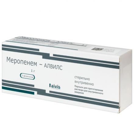 МЕРОПЕНЕМ пор. д/приг. инъекц. 1000 мг фл. №5