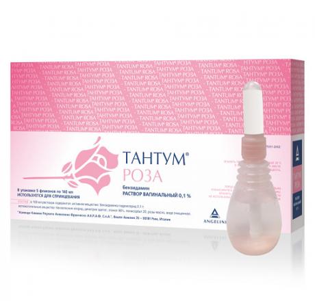 ТАНТУМ РОЗА р-р вагин. 140 мл №5 спринц.