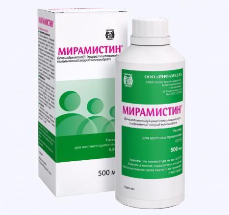 МИРАМИСТИН р-р д/местн. примен. 0,01% 500 мл