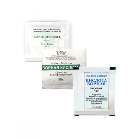 БОРНАЯ КИСЛОТА пор. наруж. 10 гр (З.)