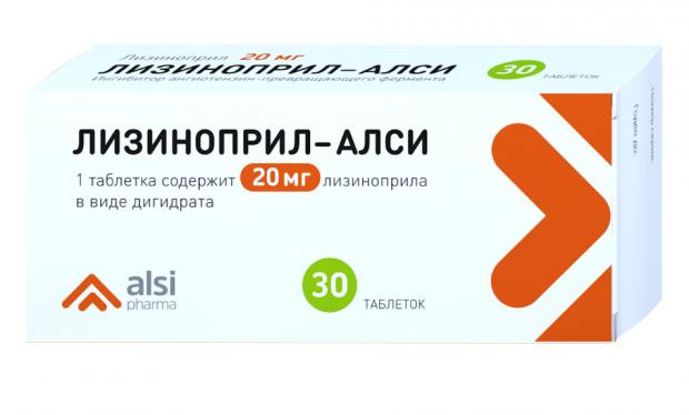 ЛИЗИНОПРИЛ АЛСИ табл. 20 мг №30
