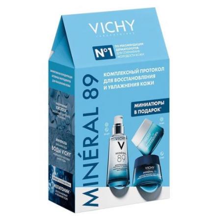 ВИШИ (VICHY) МИНЕРАЛ 89 НАБОР (гель-сыворотка + крем д/лица + крем д/лица ночной)