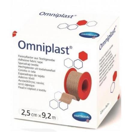 ЛЕЙКОПЛАСТЫРЬ ФИКСИРУЮЩИЙ ХАРТМАНН OMNIPLAST текстильный 2,5см х 9,2м