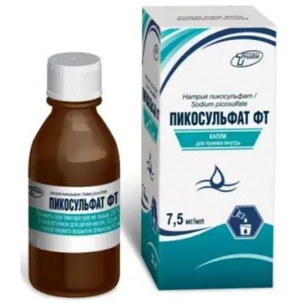 ПИКОСУЛЬФАТ ФТ капли внутр. 7,5 мг/мл фл.- кап. 30 мл
