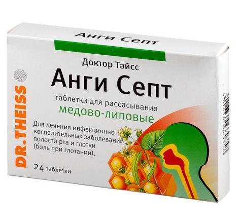 ДОКТОР ТАЙСС АНГИ-СЕПТ мед-липа табл. д/рассас. №24