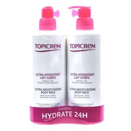ТОПИКРЕМ  МОЛОЧКО ДЛЯ ТЕЛА 500 мл ультраувлажнение №2 набор