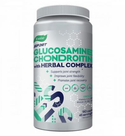 СПОРТЭКСПЕРТ ГЛЮКОЗАМИН+ХОНДРОИТИН ЭВАЛАР капс. №180