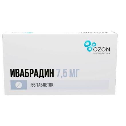ИВАБРАДИН ОЗОН табл. п/о плен. 7,5 мг №56