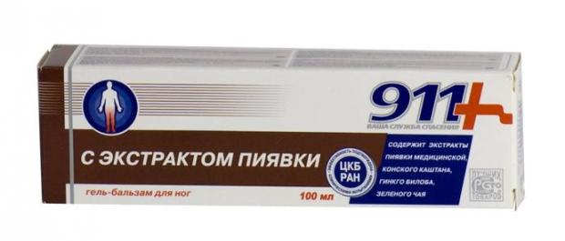911 ПИЯВКИ ЭКСТРАКТ д/ног 100 мл
