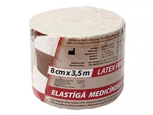 БИНТ ЭЛАСТИЧНЫЙ ВР ЛАУМА 8см х 3,5м