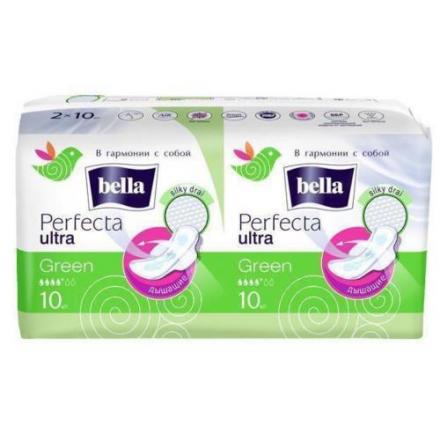 БЕЛЛА ПРОКЛАДКИ ПЕРФЕКТА УЛЬТРА ЗЕЛЕНЫЕ №10 +10