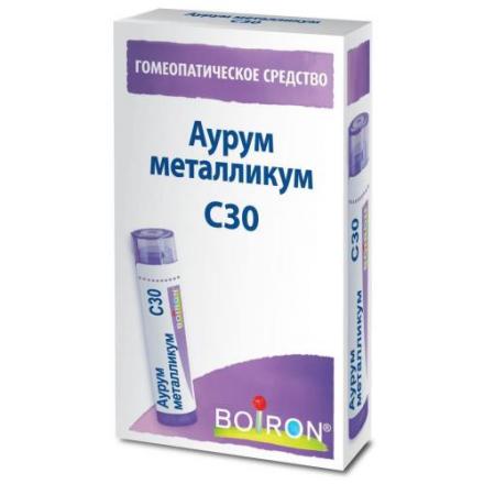 АУРУМ МЕТАЛЛИКУМ С30 гранулы гомеопатич. 4 гр