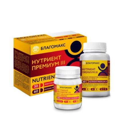 БЛАГОМАКС НУТРИЕНТ ПРЕМИУМ III набор капс. №30 + капс. № 60