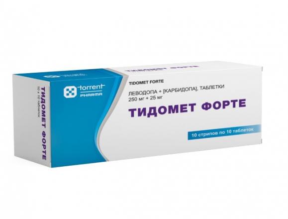 ТИДОМЕТ ФОРТЕ табл. 250+25 мг №100