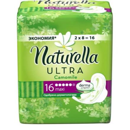 НАТУРЕЛЛА ПРОКЛАДКИ CAMOMILE УЛЬТРА МАКСИ №16