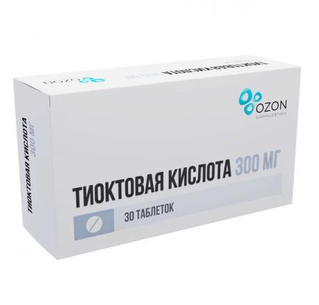 ТИОКТОВАЯ КИСЛОТА ОЗОН табл. п/о плен. 300 мг №30
