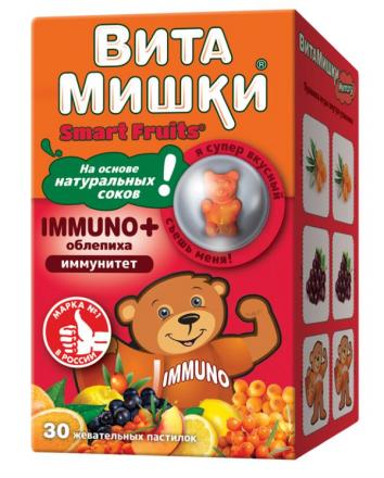 КИД-С ФОРМУЛА ВИТАМИШКИ ИММУНО (ИММУНОМИШКИ) пастилки №30