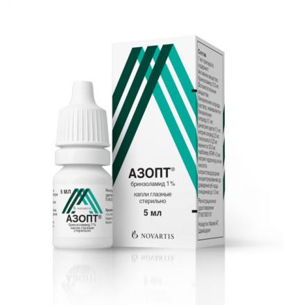 АЗОПТ капли глазные 1% фл.- кап. 5 мл
