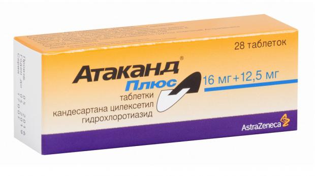 АТАКАНД ПЛЮС табл. 12,5+16 мг №28