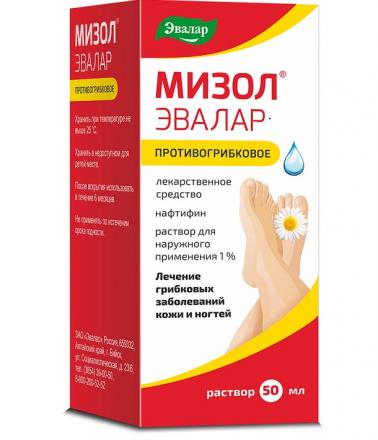 МИЗОЛ ЭВАЛАР р-р наруж. 1% фл. 50 мл