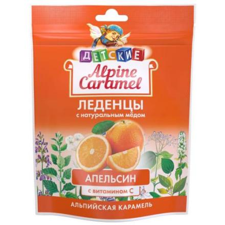 АЛЬПИЙСКАЯ КАРАМЕЛЬ С МЕДОМ И ВИТАМИНОМ С леденцы апельсин 75 гр