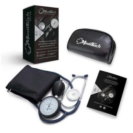 MEDITECH ПРИБОР (ТОНОМЕТР) ИЗМ. АРТ. ДАВЛЕНИЯ МЕХАНИЧЕСКИЙ ВСТРОЕННЫЙ СТЕТОСКОП MT-25