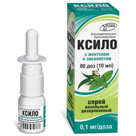 КСИЛО ментол- эвкалипт спрей назал. 0,1% фл. 10 мл