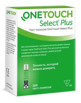 УАН ТАЧ ТЕСТ-ПОЛОСКИ ДЛЯ ГЛЮКОМЕТРА SELECT PLUS №100
