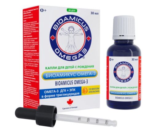 БИОАМИКУС ОМЕГА-3 капли внутр. апельсин фл.- кап. 30 мл