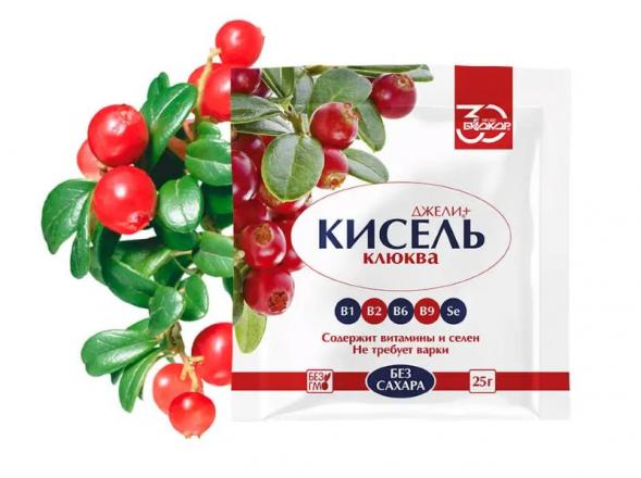 ДЖЕЛИ+ кисель клюква 25 гр