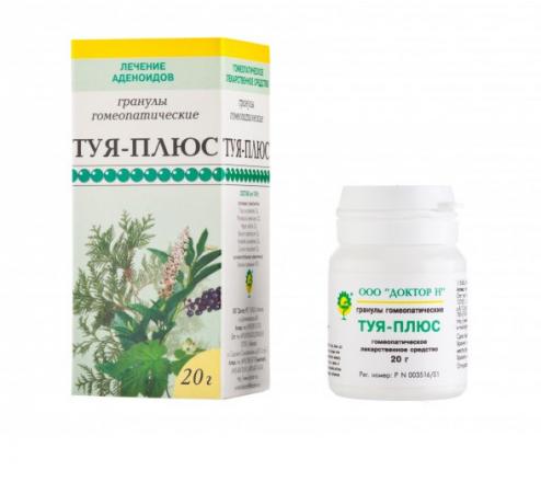 ТУЯ-ПЛЮС гранулы гомеопатич. 20 гр